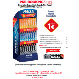 Halls Stick Expo x 144pz  +...